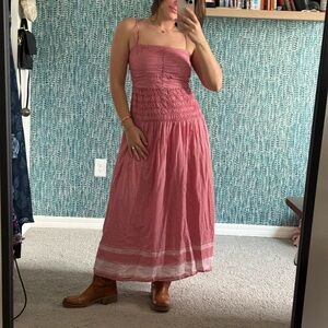 Saylor Anthropologie Dorothy Maxi Dress Red Gingham size medium